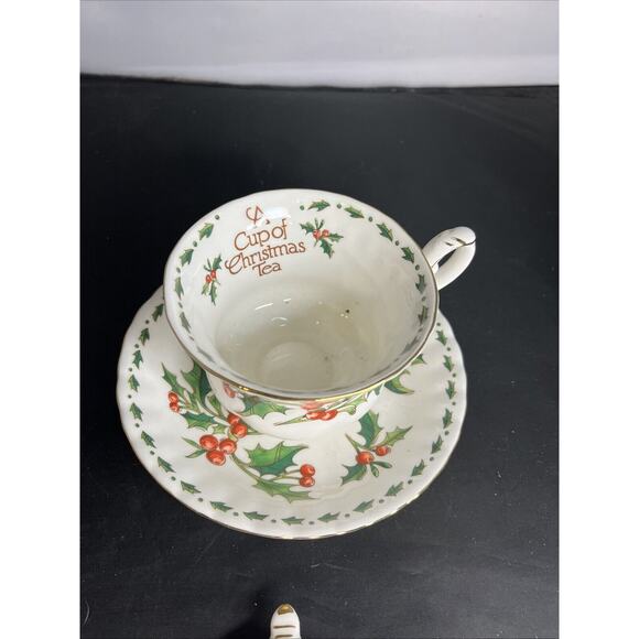Vintage 1992 Waldman House Teacup,Saucer & Tea Bag CUP OF CHRISTMAS TEA Tom Hegg - Picture 3 of 11
